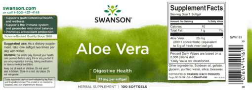 Swanson Aloe vera kapszula - 100 db kapszula