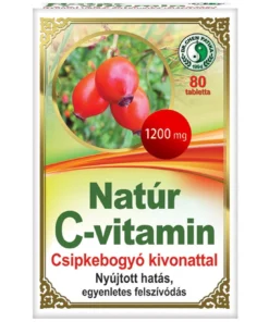 Dr. Chen Natúr C-vitamin tabletta csipkebogyó kivonattal - 80 db