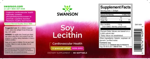 Swanson Szója lecitin kapszula (gmo mentes) - 90 db kapszula